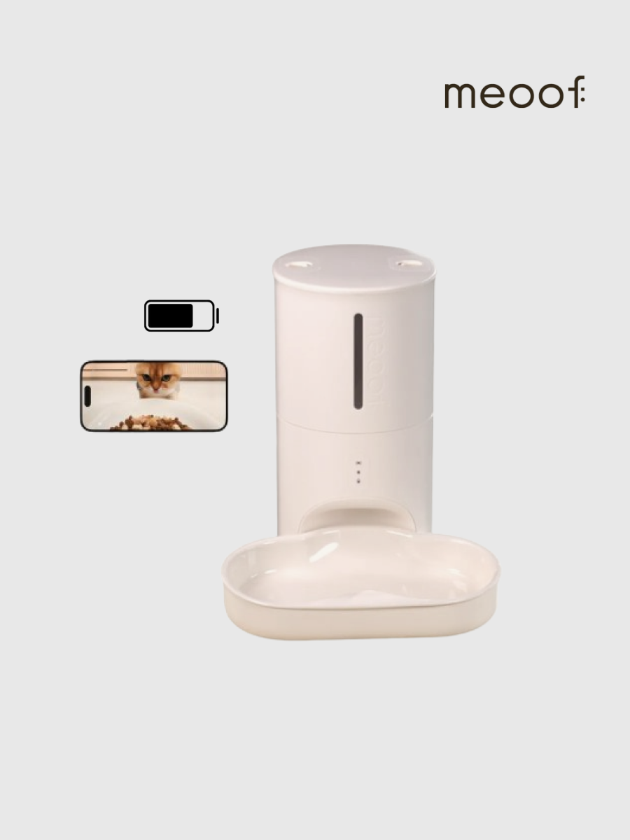 【meoof】蛋捲餵食器｜視訊版 雲朵碗 (雙碗)