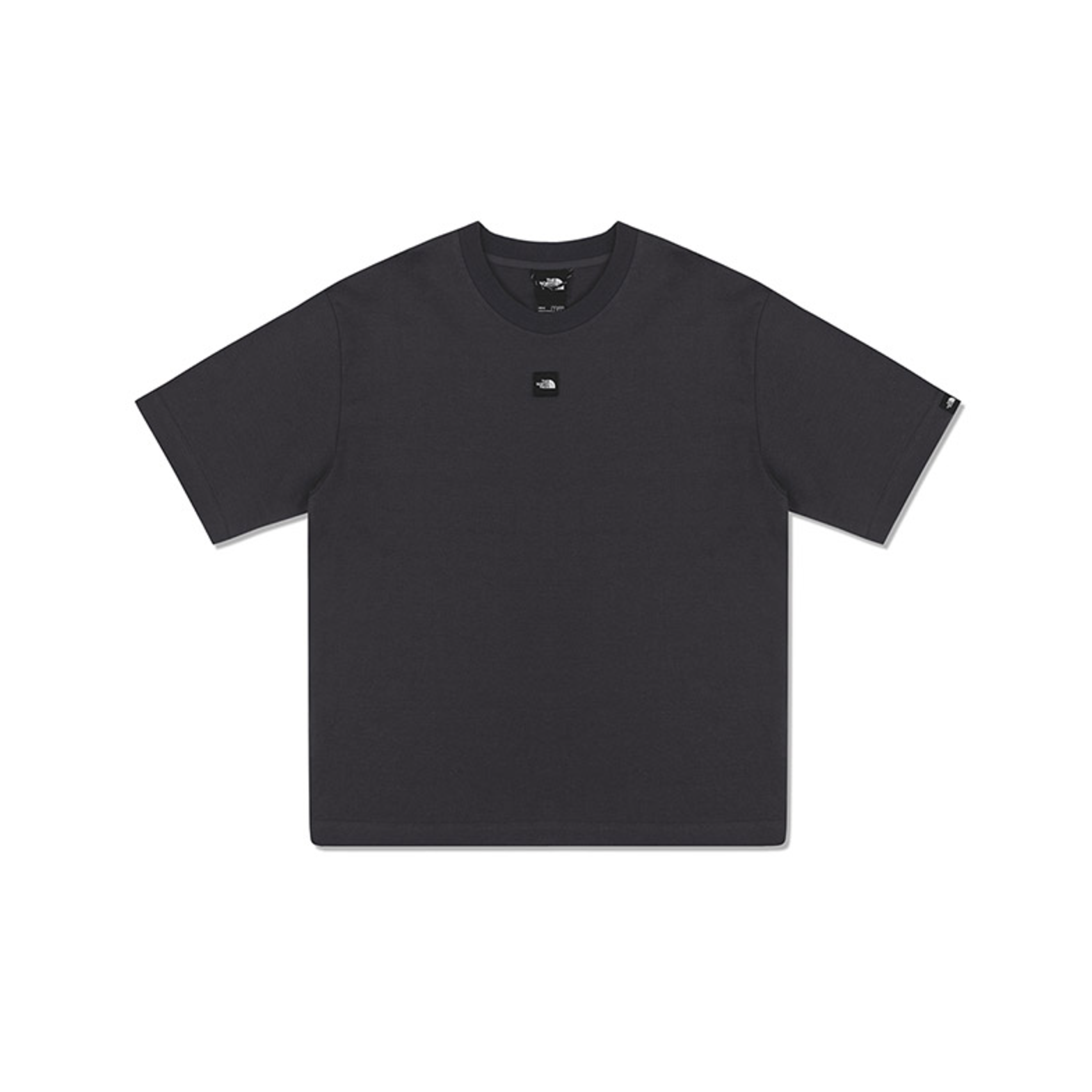 -（E6c05)-THE NORTH FACE UE BLACK LABEL T-SHIRT 黑標 重磅 電繡 LOGO 素色 短Ｔ-NF0A8BTV 鐵灰(0UZ)