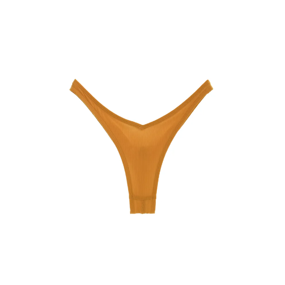 ▲Muiiswim VEW 海鷗丁字泳褲 羅紋琥珀黃