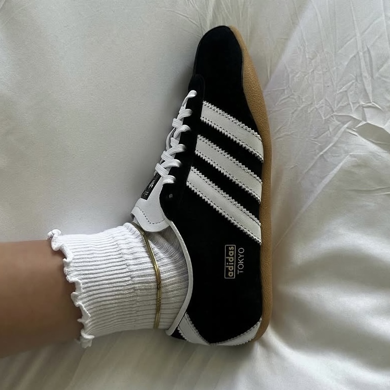 ADIDAS  TOKYO W 女鞋 黑白 麂皮 復古 膠底 休閒鞋 JI0183