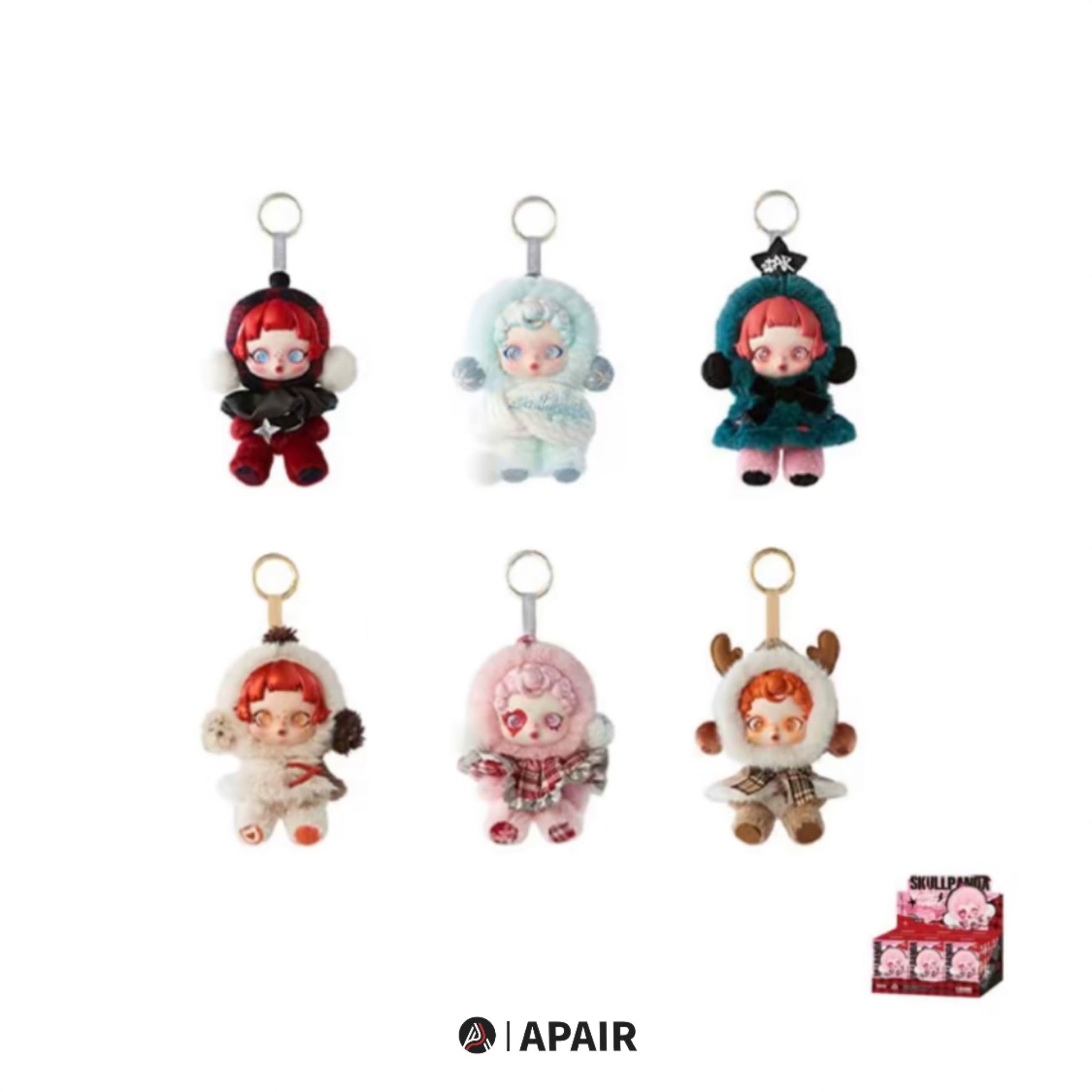 【APAIR】預購 POPMART SKULLPANDA 冬日樂章 6款+1隱藏 毛絨 吊飾 SP搪膠 SP冬日樂章 泡泡瑪特 官方正版