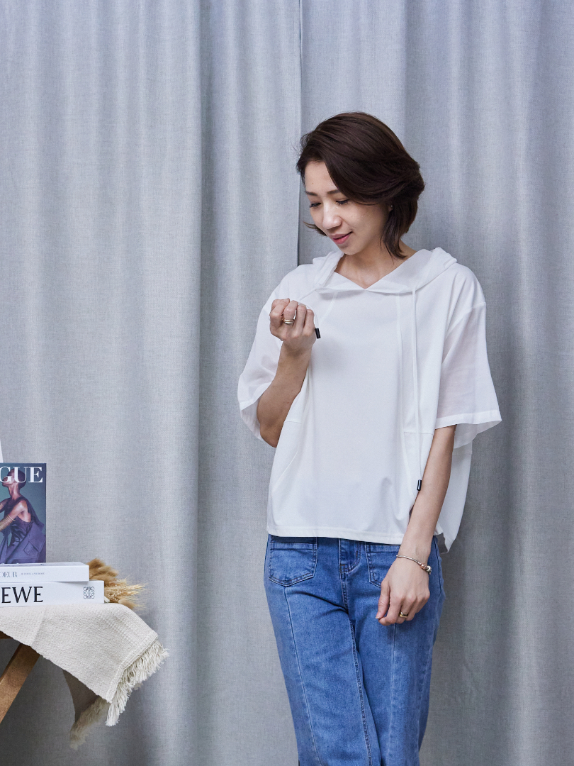 質感拼接Tee系列 |妳的週末穿搭首選拼接連帽T