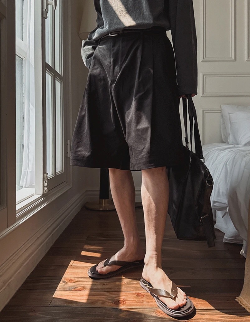 棉質百慕達休閒褲