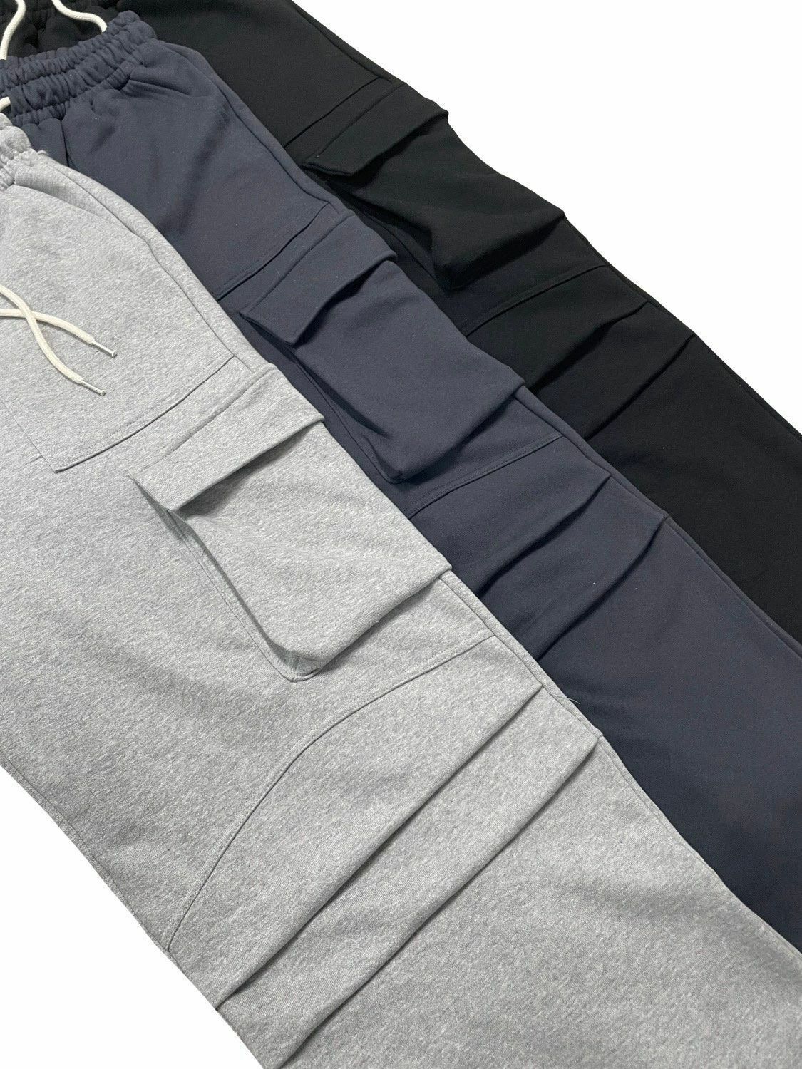 淨色可束腳工裝鬆身運動褲 TAC-0158P