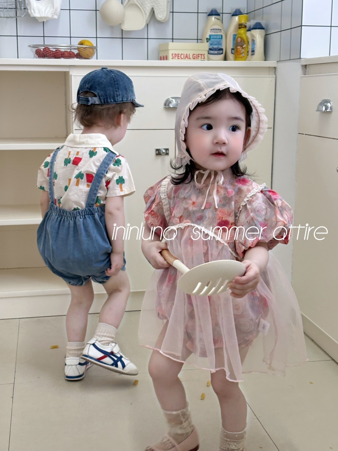 25夏 玫瑰蕾絲寶寶連身裙