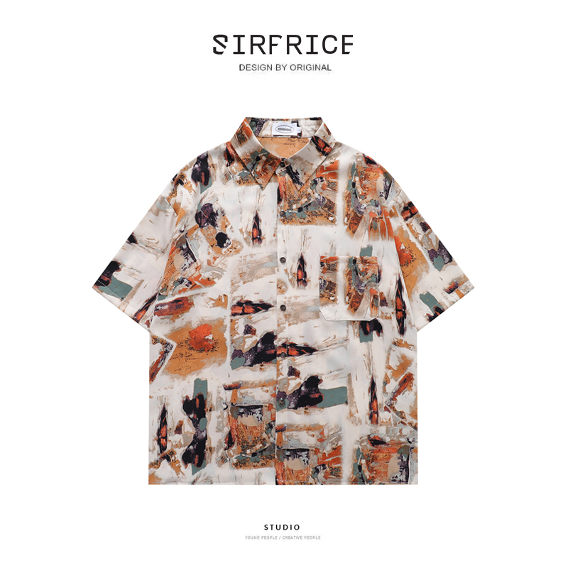 短袖襯衫 復古 藝術家