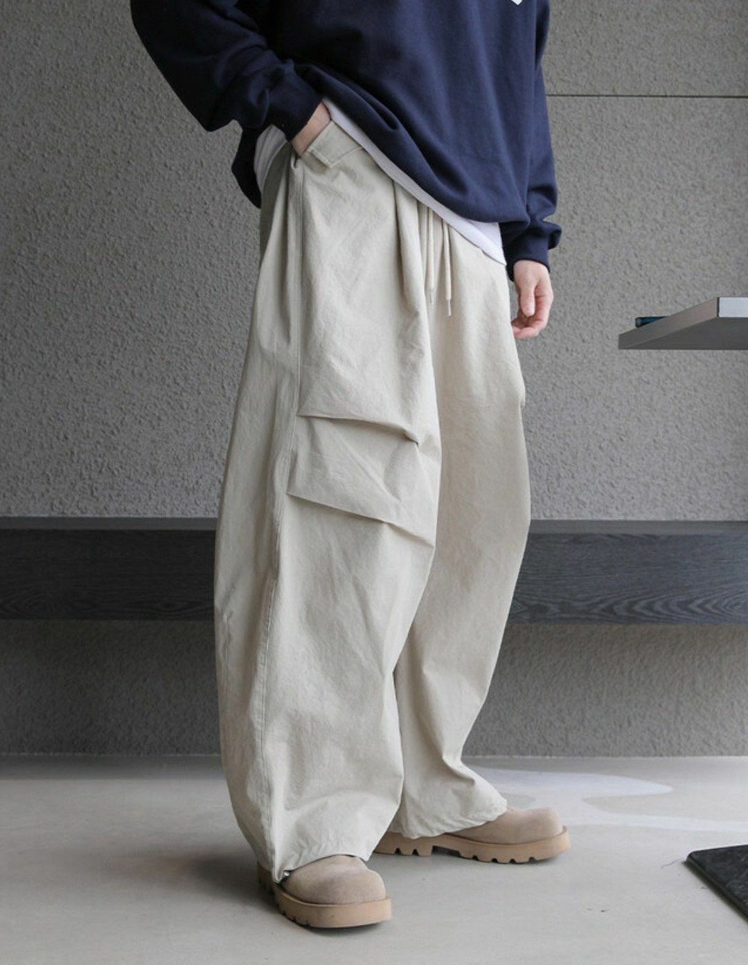 淨色可束腳鬆身褲 TAC-0163P