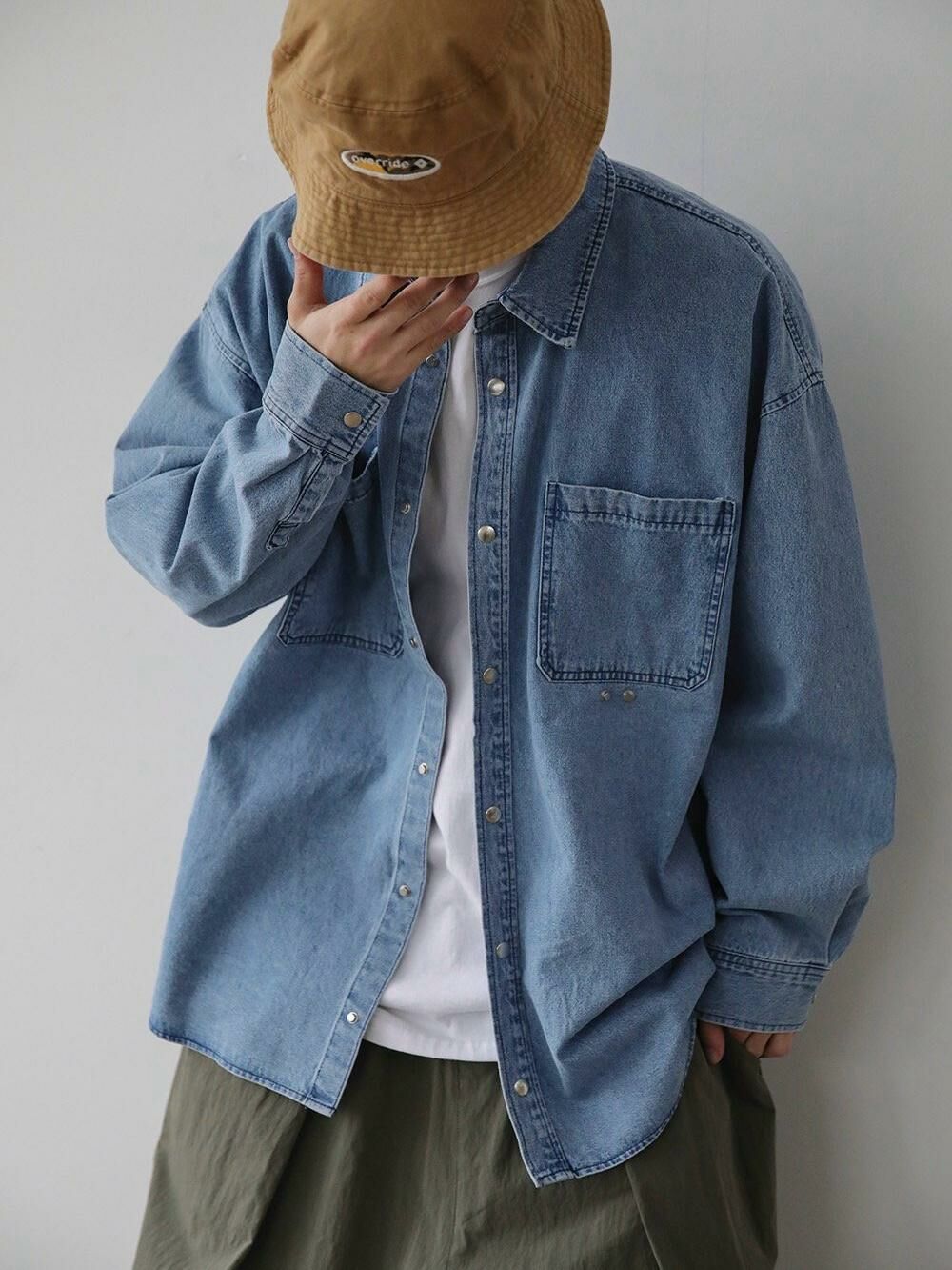 洗水淨色長袖牛仔恤衫 TAC-0168S