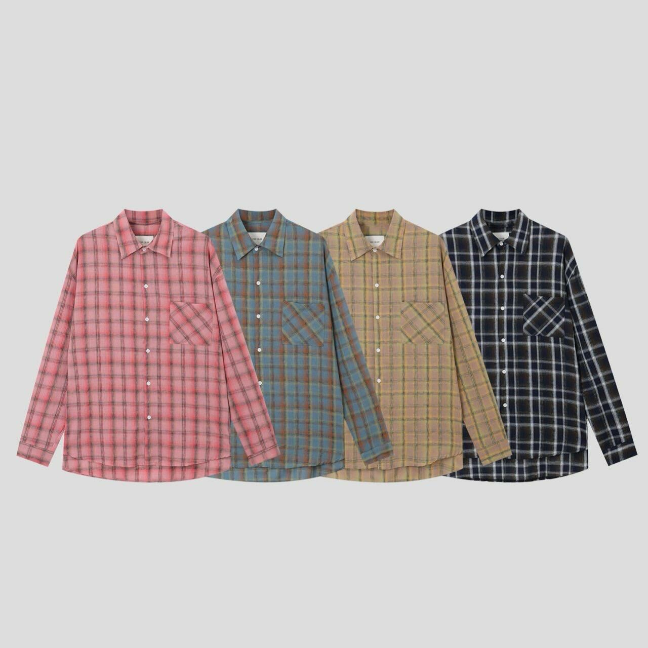 格仔長袖恤衫 TAC-0170S