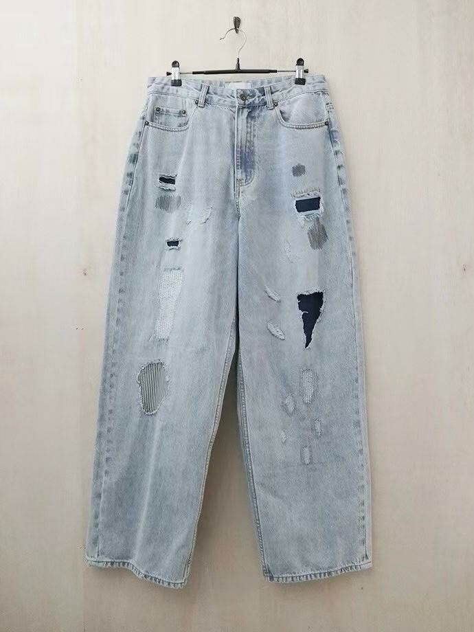 洗水破洞鬆身牛仔褲 TAC-0178J