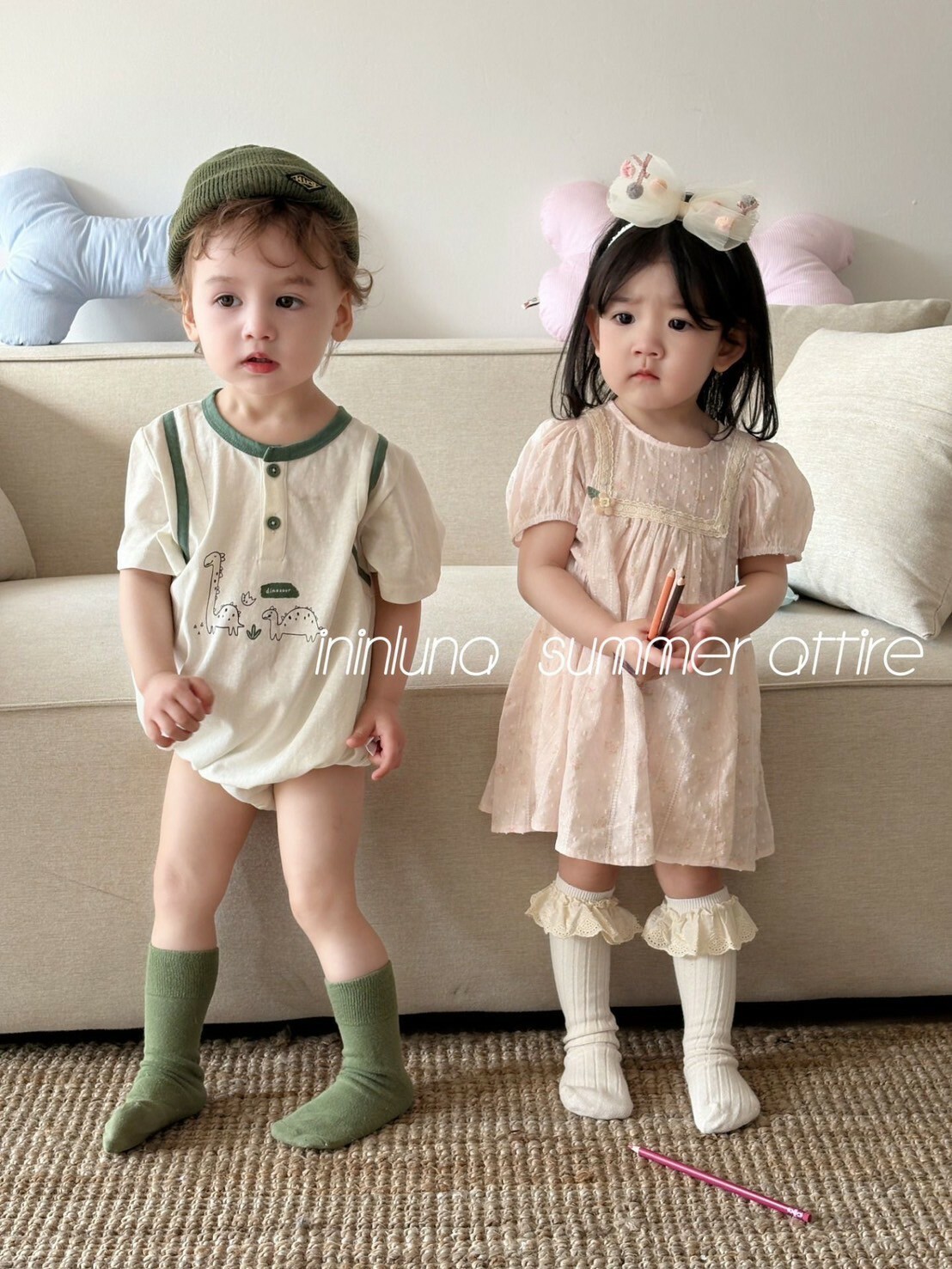 25夏 恐龍柔感包屁衣