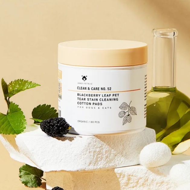 Amo Petric｜黑莓葉淚痕擦拭棉片80入