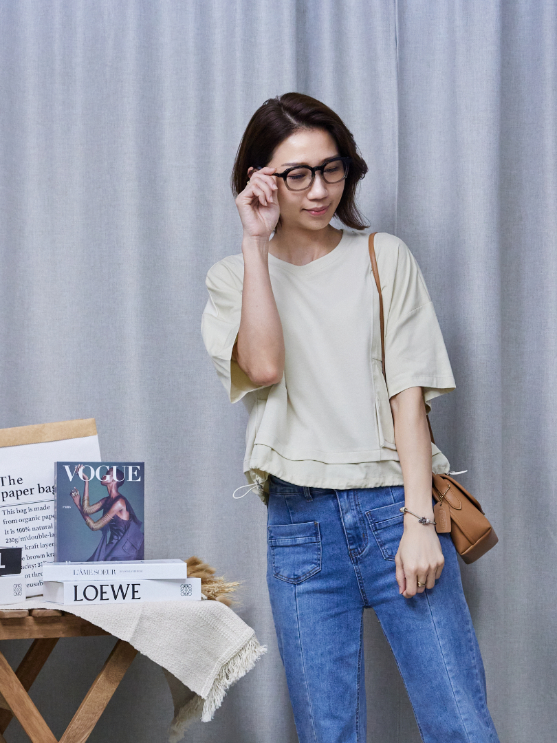 質感拼接Tee系列 |風格不設限抽繩設計拼接Tee ⚡️熱銷搶手貨⚡️