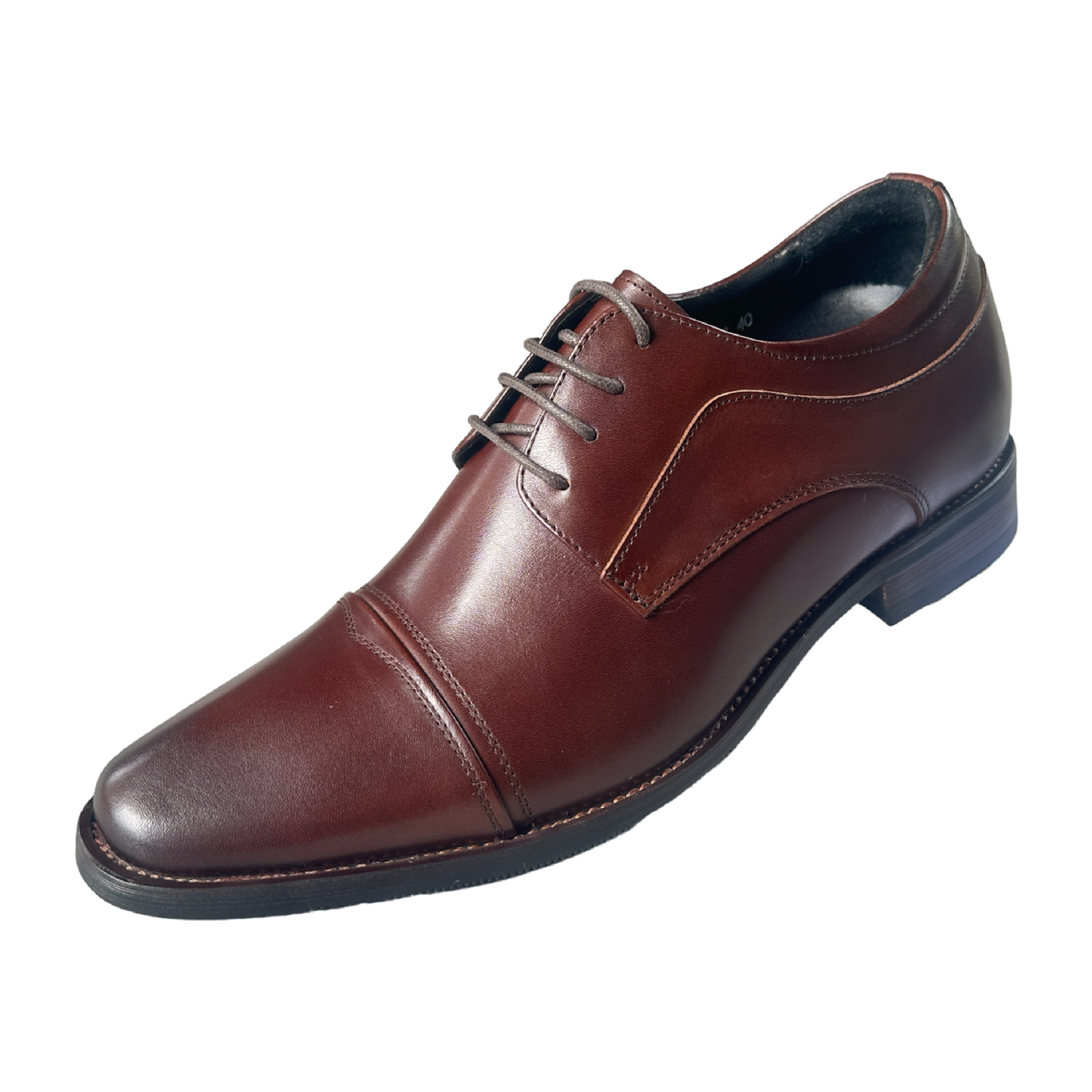 Revic 男裝皮鞋｜ EH-03 ｜啡色內增高皮鞋