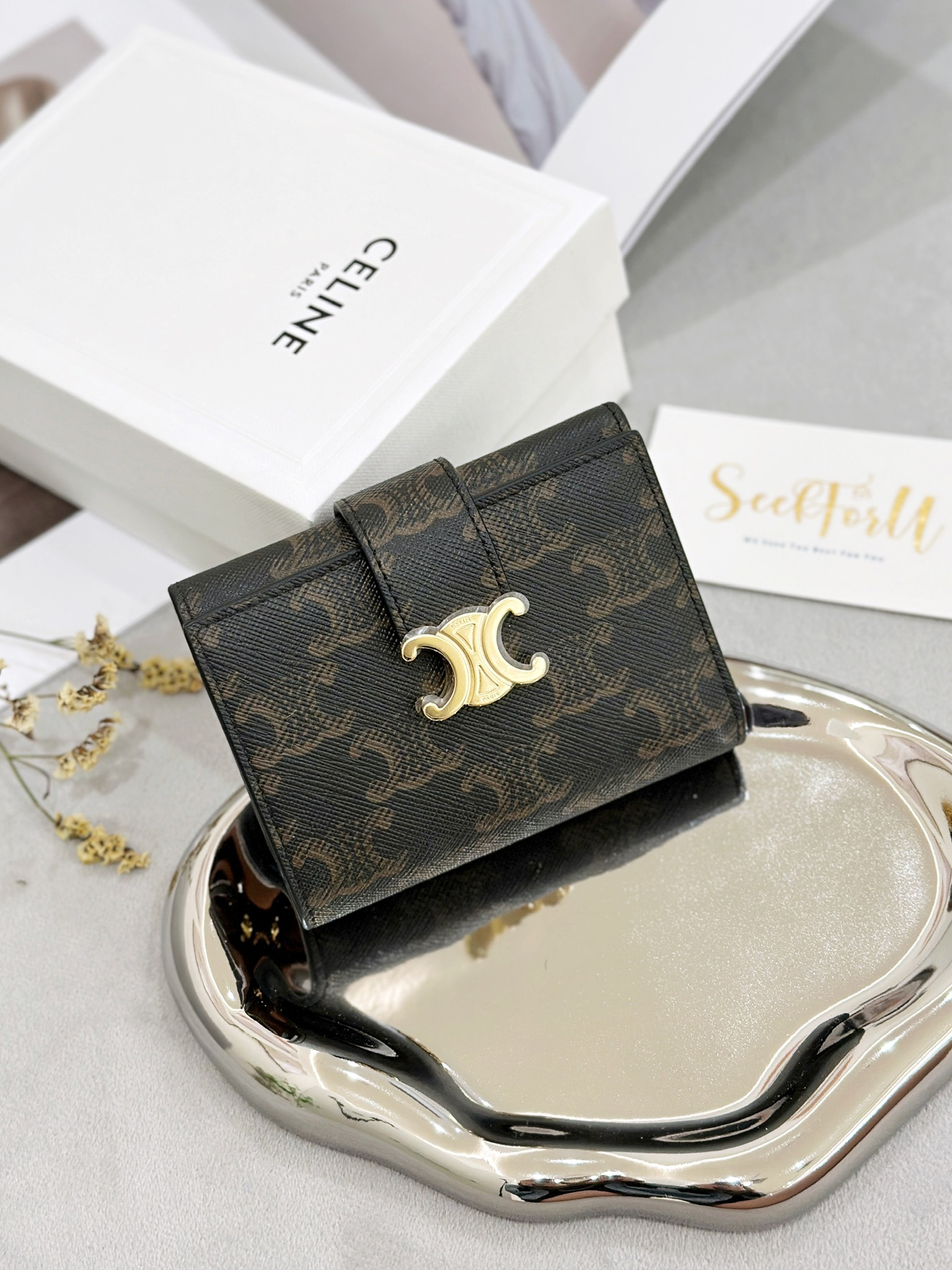 CELINE 【入手困難】STRAP WALLET NINO★トリオンフキャンバス★ ファイン ストラップウォレット ニノ / トリオンフキャンバス