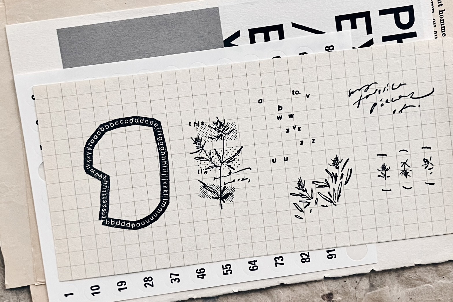 羊君．Letters & Blooms系列 櫸木印章 共七款