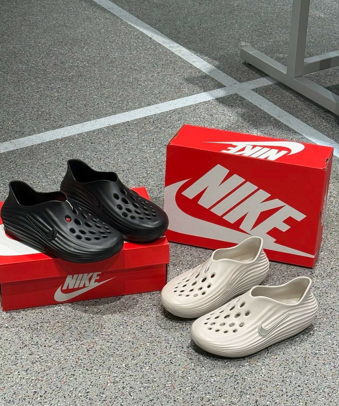 Nike ReactX Rejuven8 洞洞鞋 防水 涼鞋 拖鞋 黑 米白