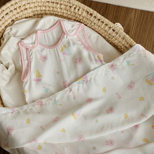 DTD帆船海灘樂園系列-人造絲清涼睡眠馬甲