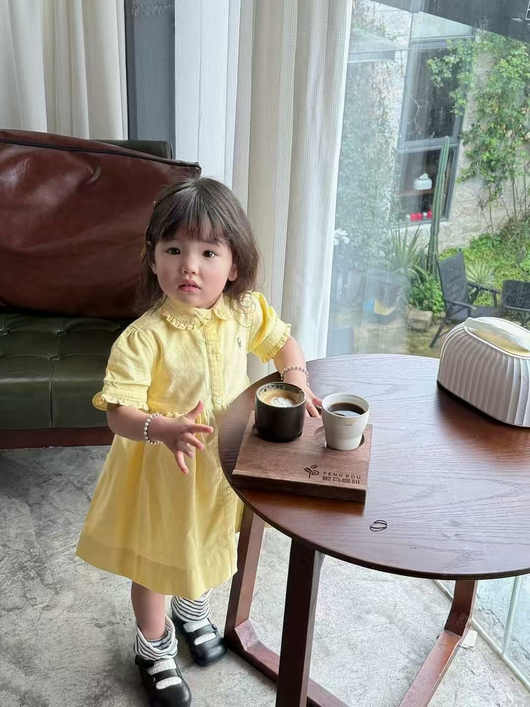 廠單 RL Polo黃色腰帶蝴蝶結連身裙 復團