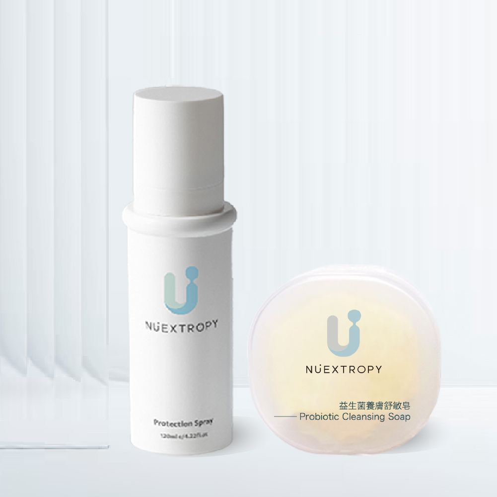 Nuextropy 1＋1益菌舒敏全效保護噴霧120ml＋雨香修護舒敏體皂40g