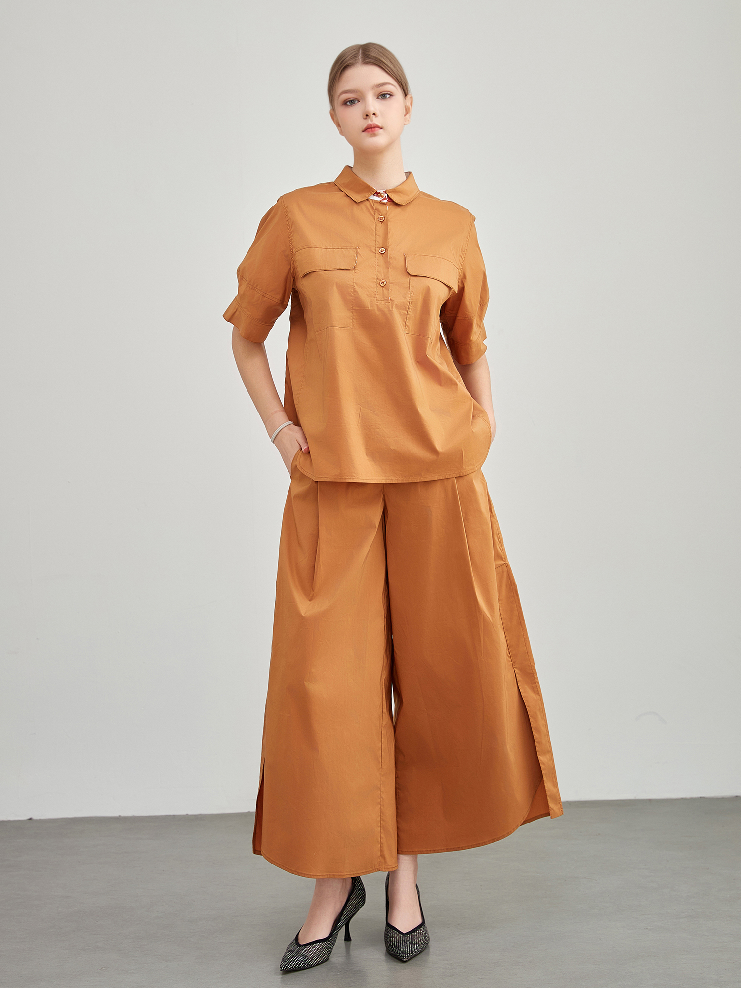 mi-tu 休閒闊腿褲