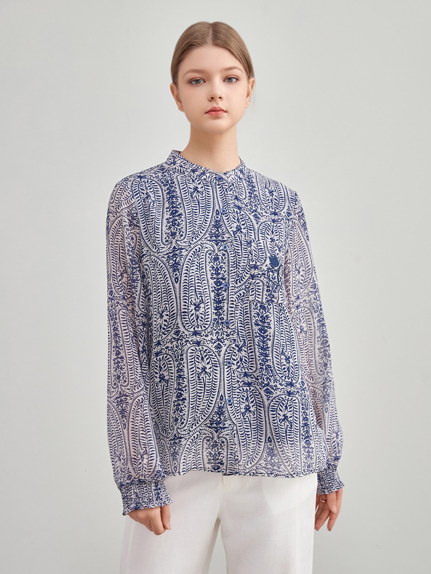 mi-tu 印花圓領上衣