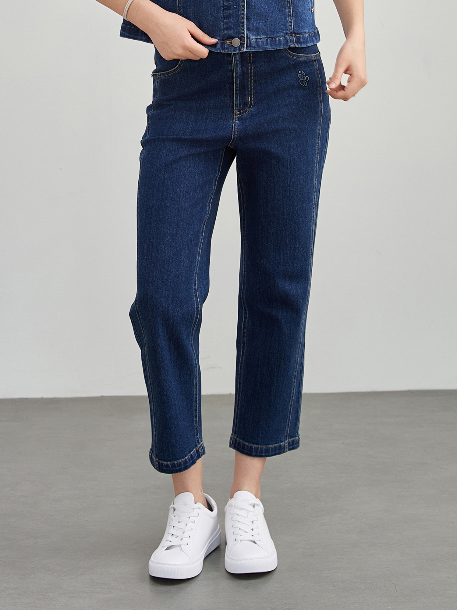 mi-tu 洗水九分牛仔褲