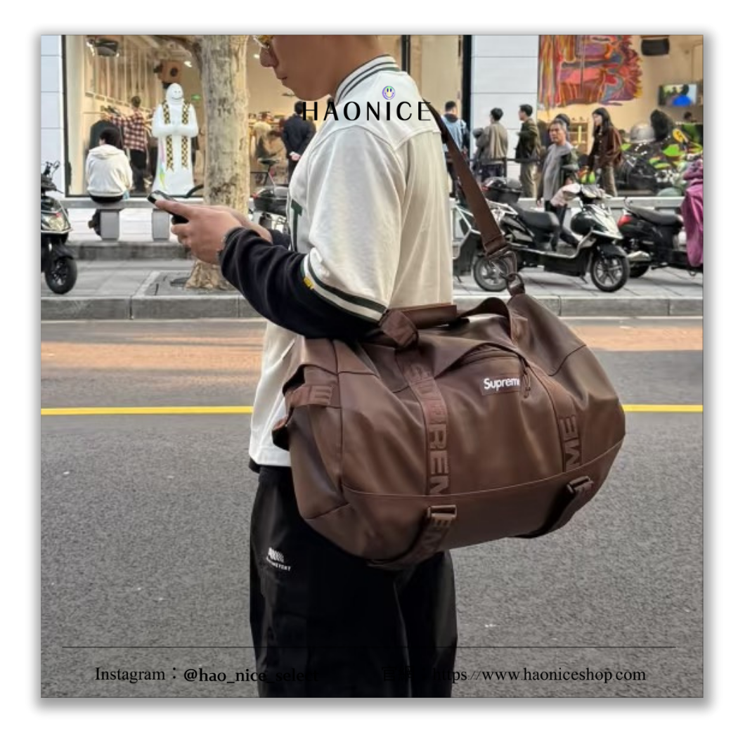 【HAO NICE】100%正品 SUPREME 美國潮牌🇺🇸多色皮革旅行包 包包