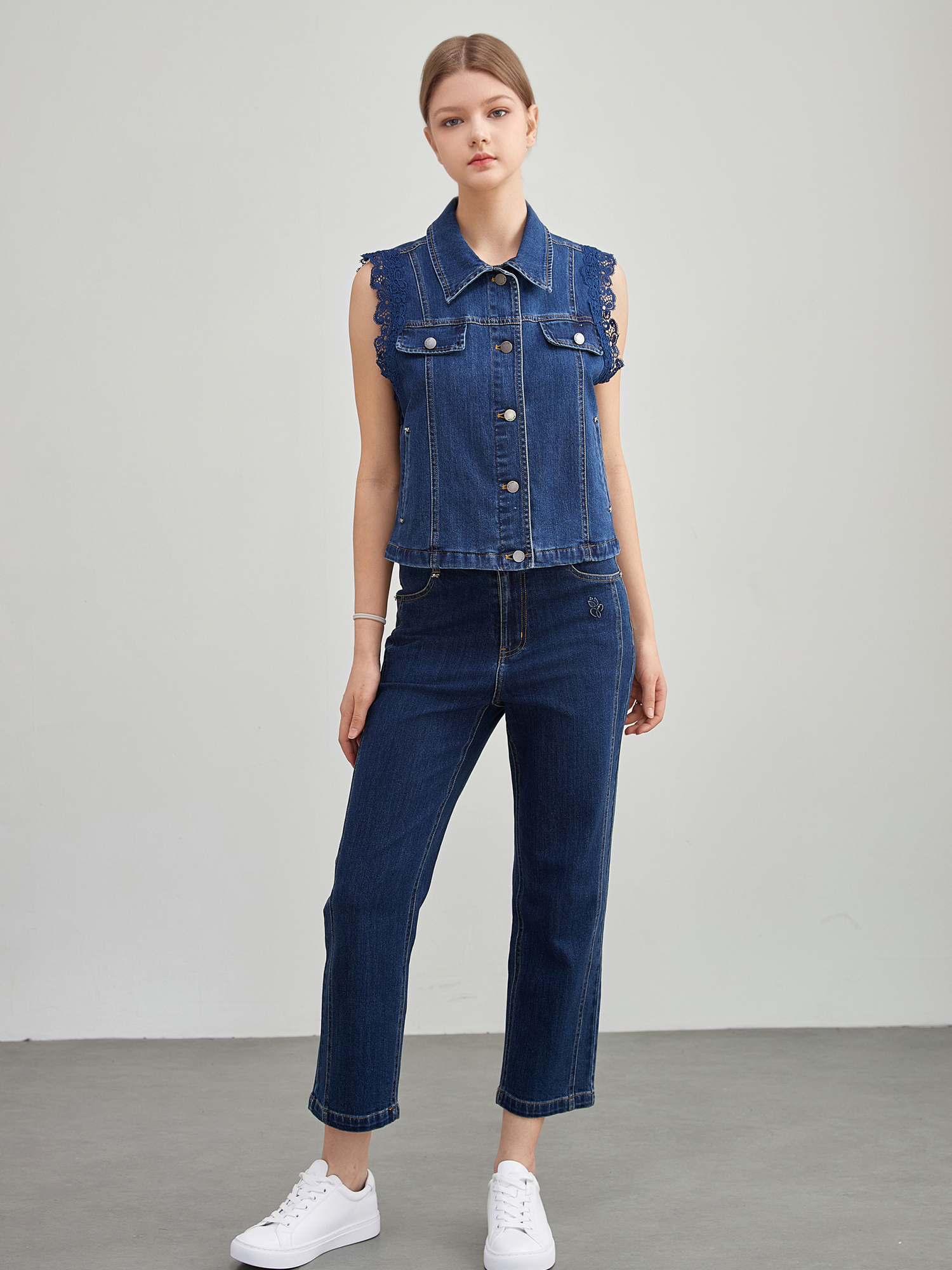 mi-tu 洗水九分牛仔褲