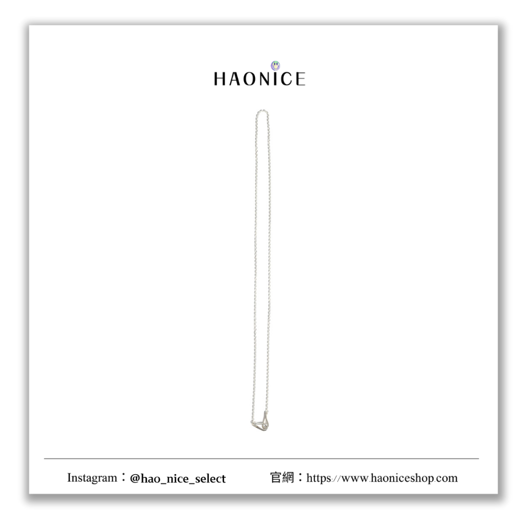 【HAO NICE】100%正品 LARRY SMITH 日本精品🇯🇵水滴型雙勾交錯素銀鏈 項鍊