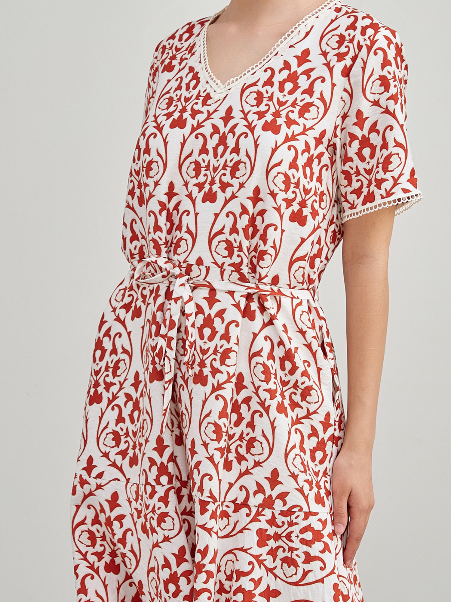 mi-tu 印花圓領連身裙