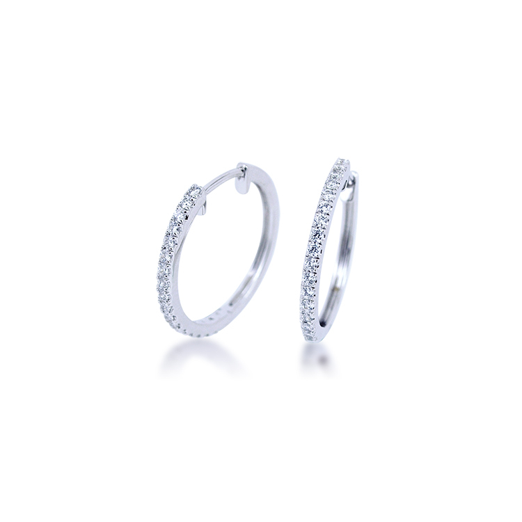 925純銀「Classic」晶鑽耳環-ADSNE0042