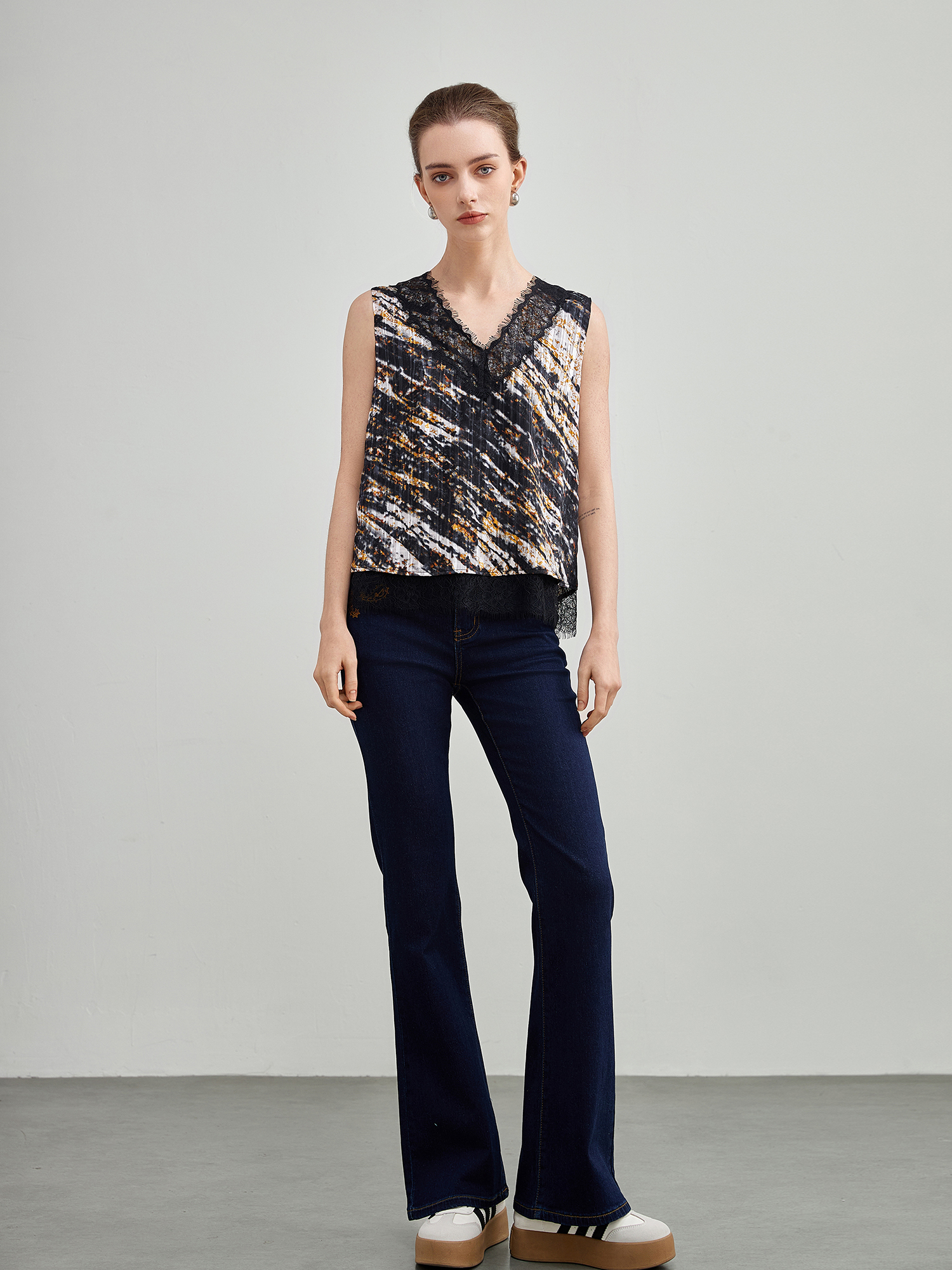 mi-tu 牛仔喇叭褲