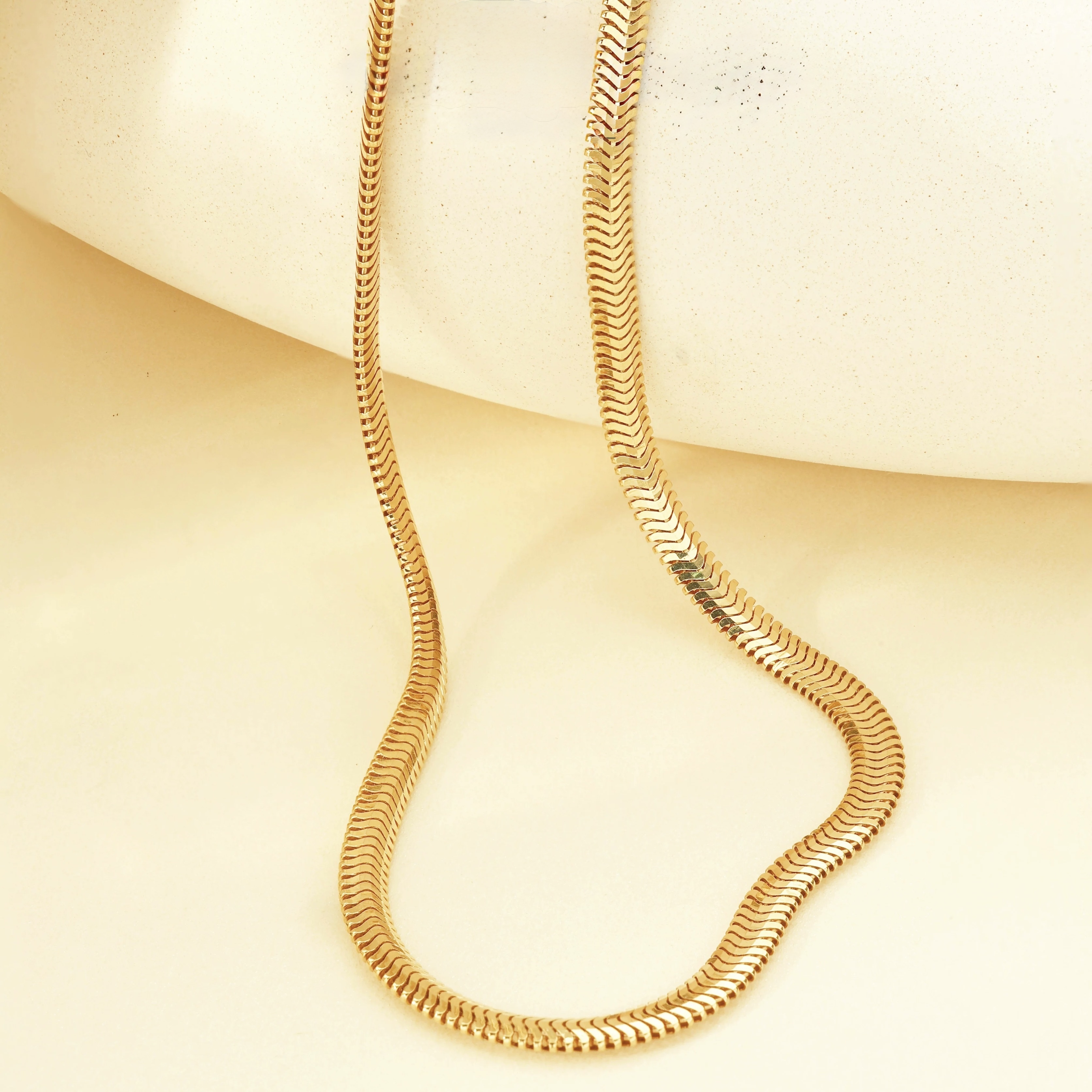 18K黃金日本製蛇骨鏈 - 歐美款