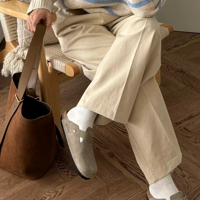 Birkenstock Boston 麂皮勃肯鞋 Taupe灰棕