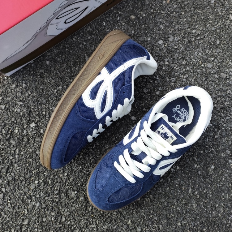 HBD x WE FLOWER 聯名小花鞋 復古學院風  藍白德訓鞋 WFDAWN101-1