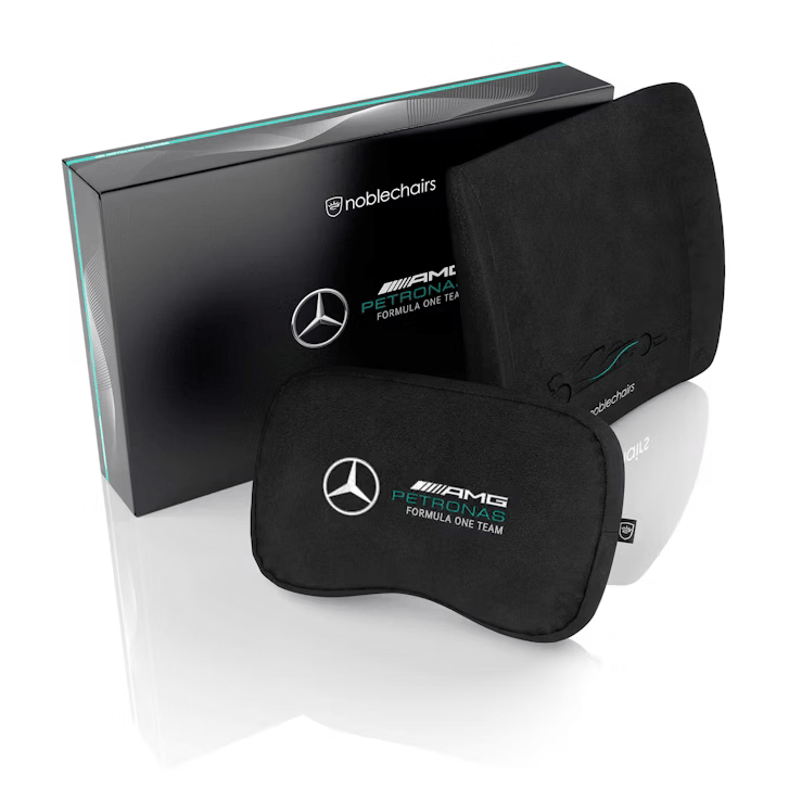 noblechairs - Memory Foam Pillow Set – Mercedes-AMG Petronas Formula One Team Edition, NC-AC-MERCEDES-PILLOW-SET NBL-SP-PST-012