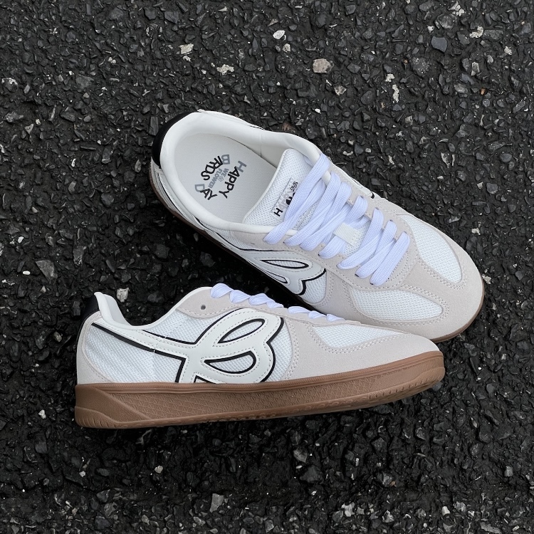 HBD x WE FLOWER 聯名小花鞋 復古學院風  簡約白德訓鞋 WFDAWN101-1
