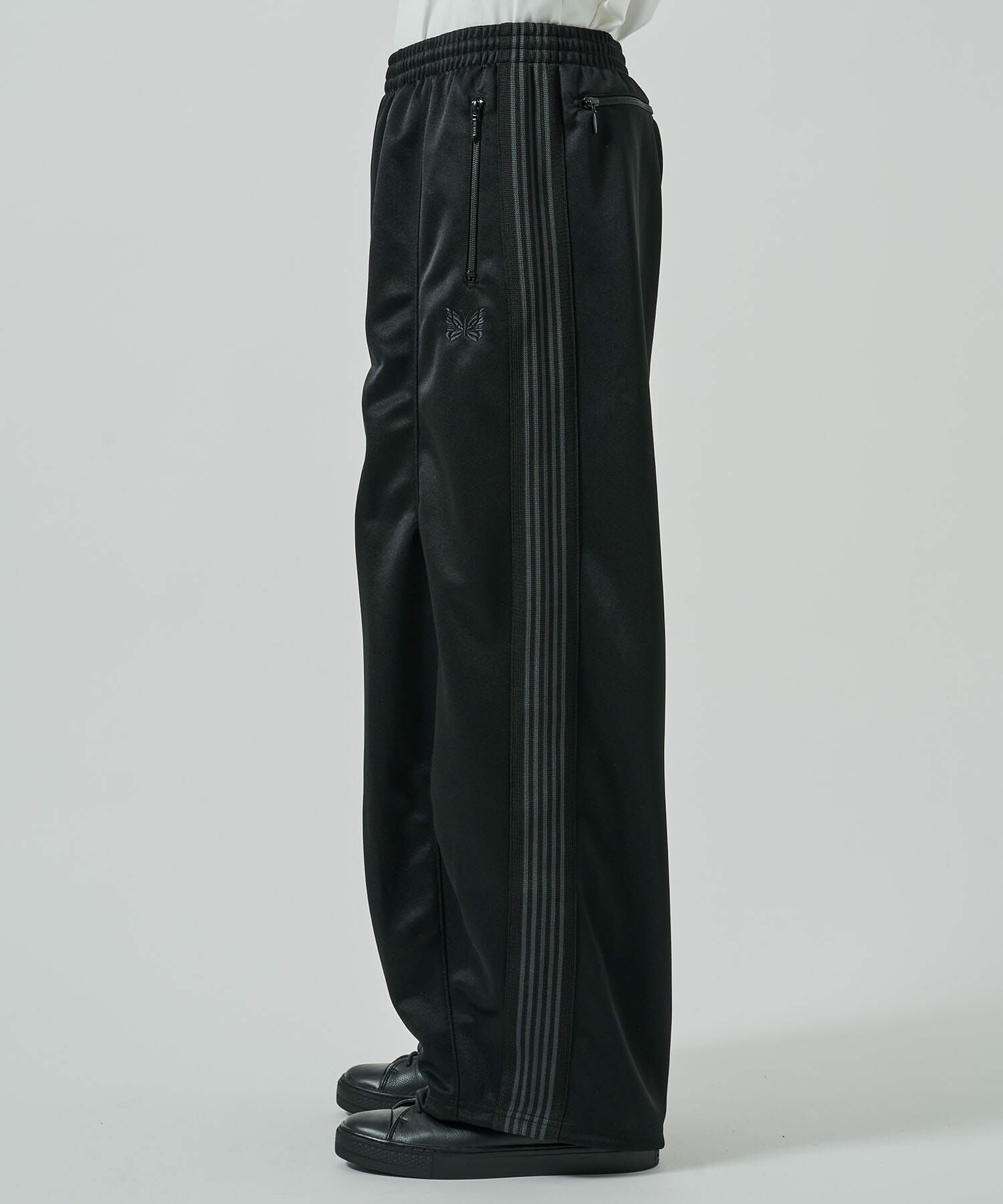 NEEDLES〈別注〉H.D. TRACK PANT - POLY SMOOTH - BLACK