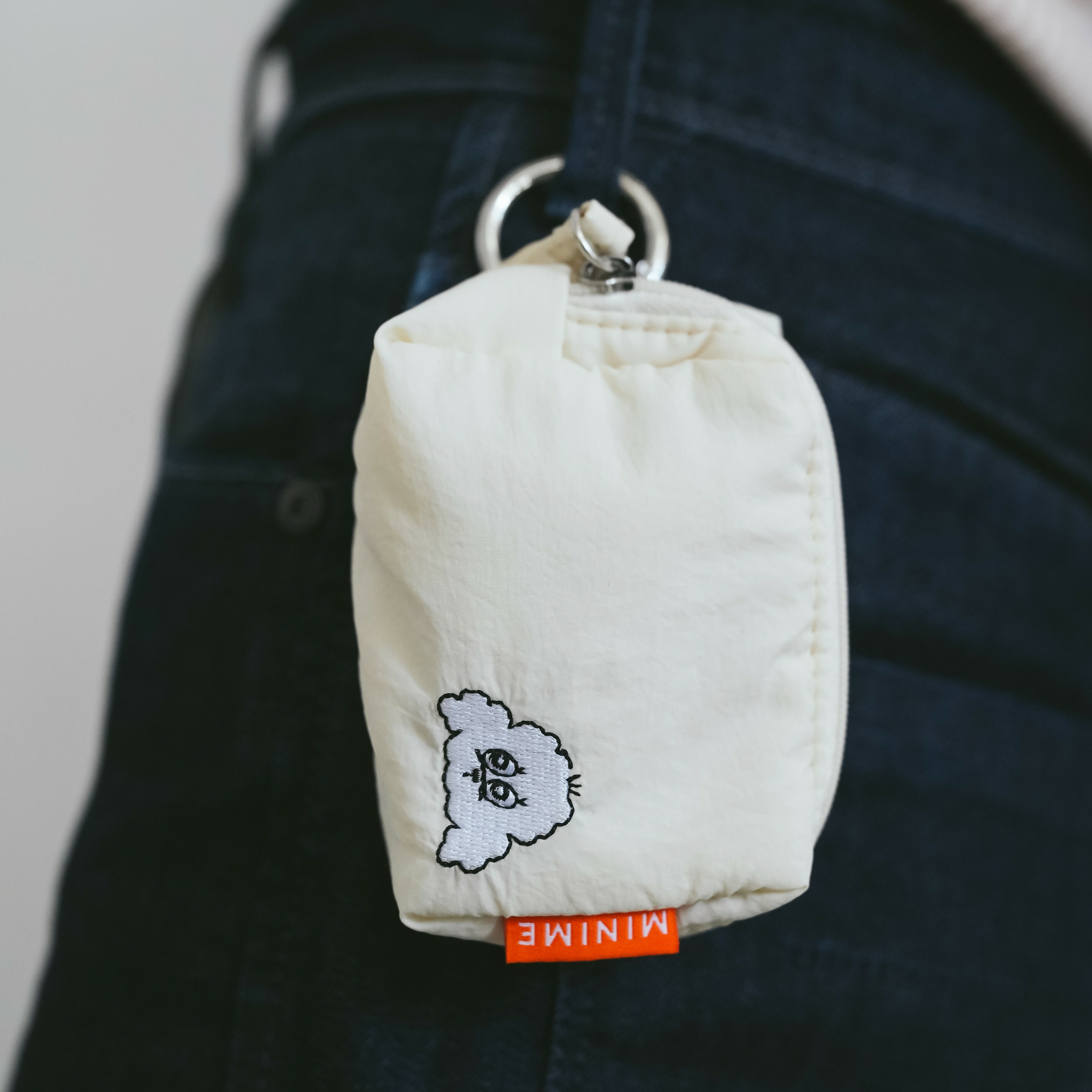 MINIME 原創柔軟便便袋收納包（米白）