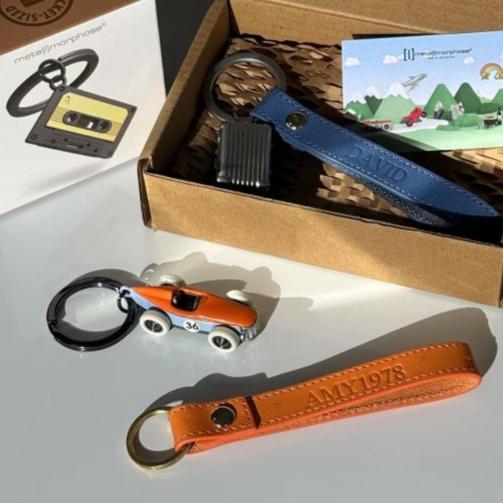 【Metalmorphose】客製化壓印字 真皮鑰匙掛繩 皮革鑰匙圈 禮品 企業LOGO訂製