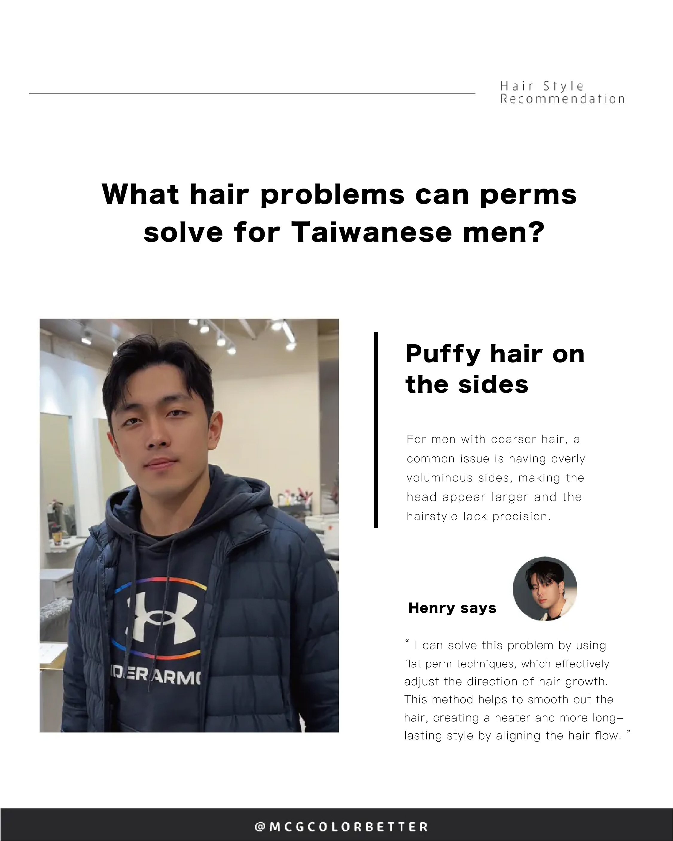 Puffy hair on the sides