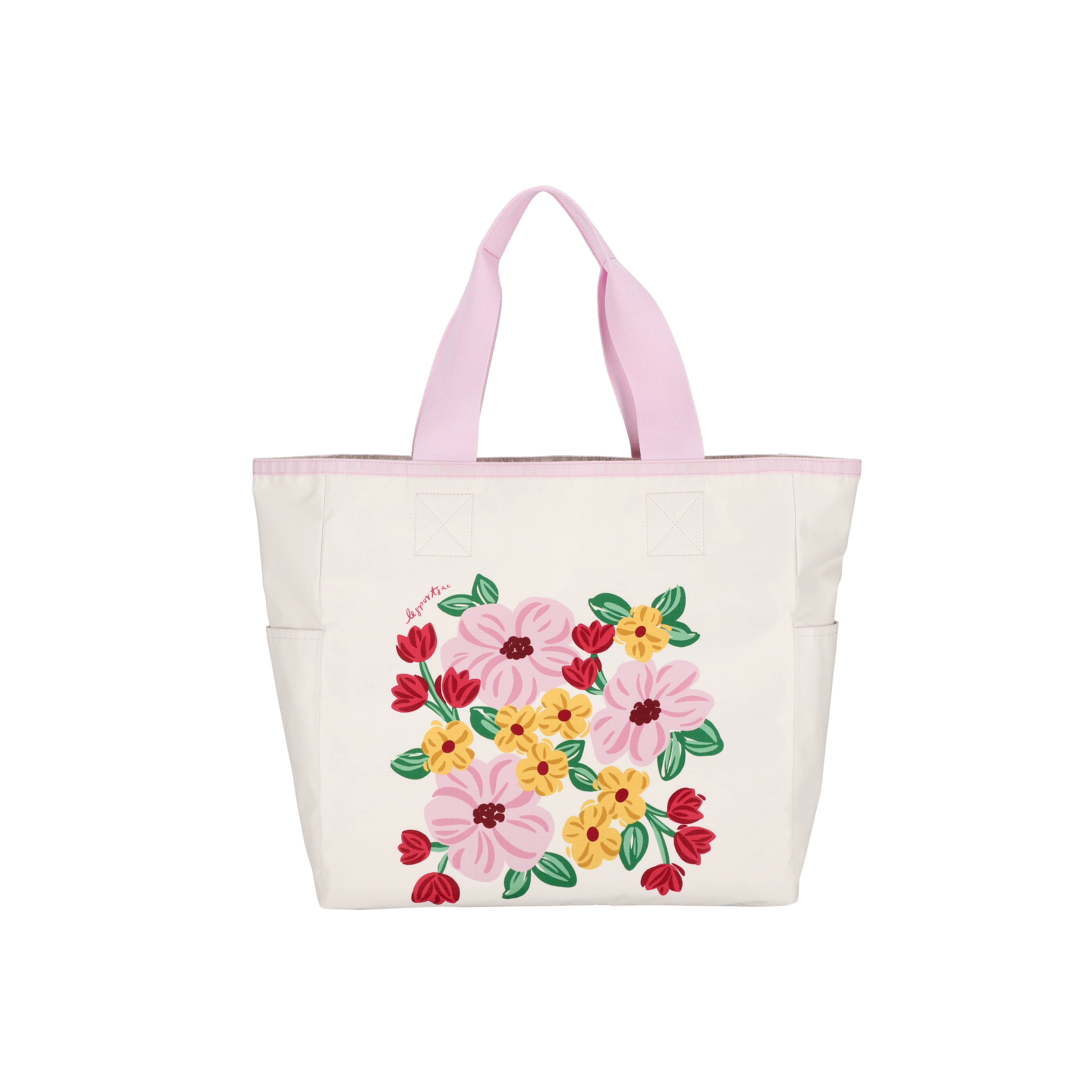 大型雙面托特包(PINK BLOOMS TOTE)
