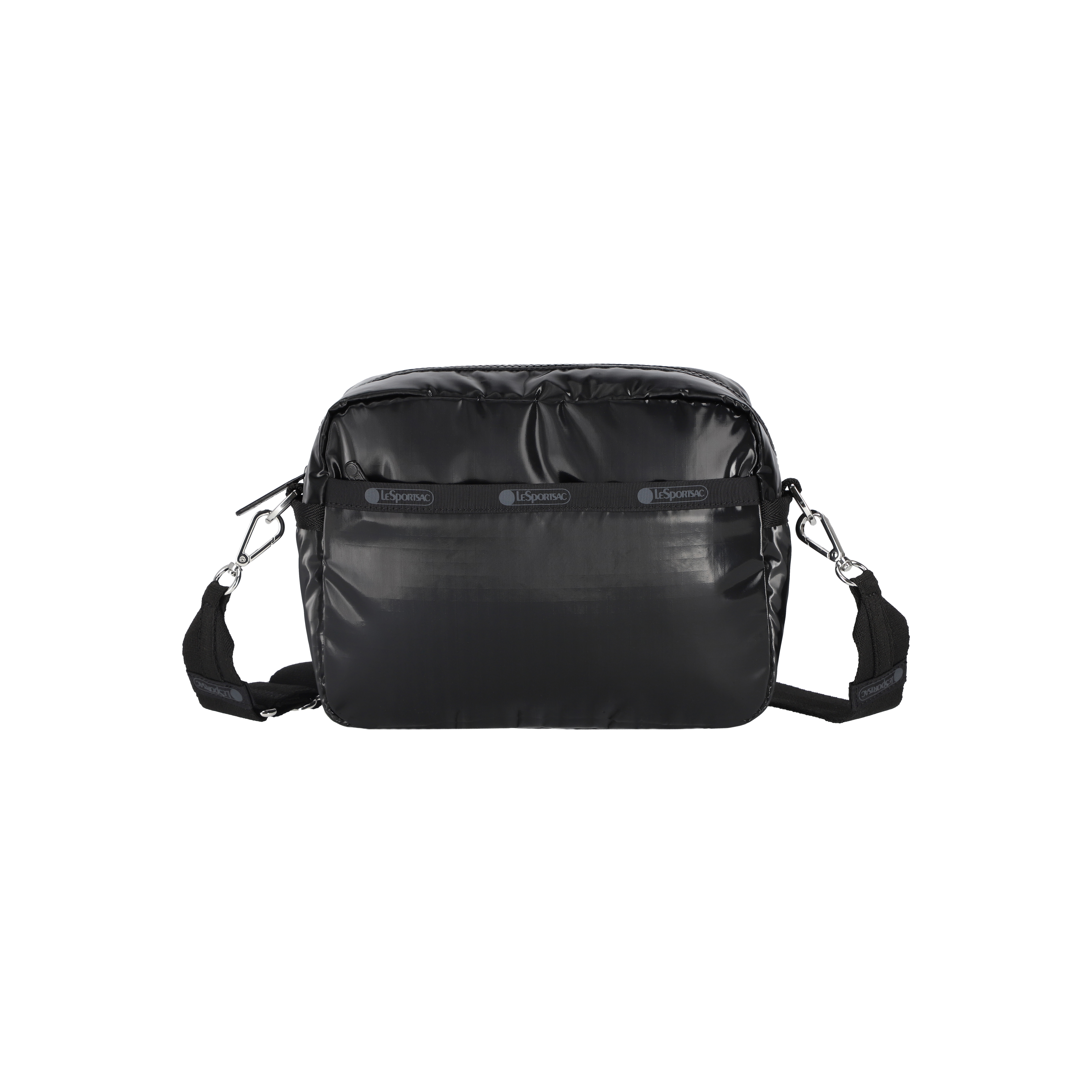 拉鍊斜背包 (BLACK SHINE)