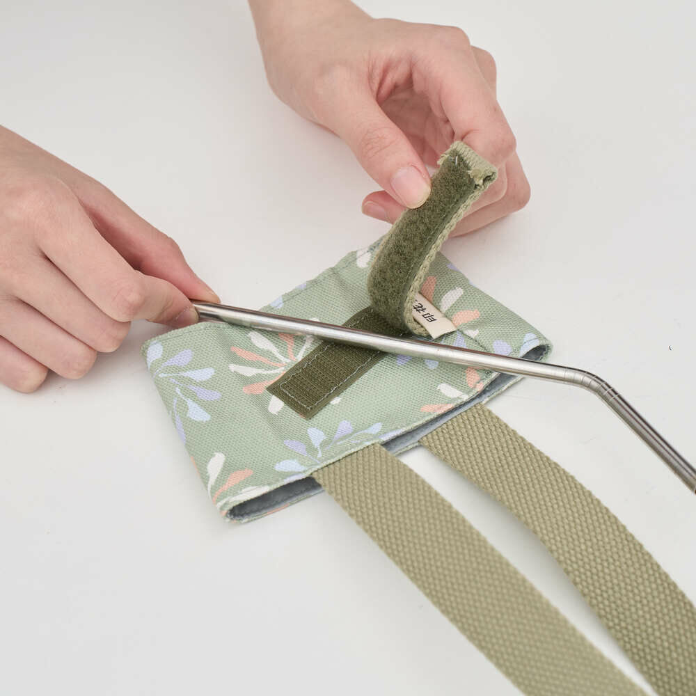 印花樂飲料杯吸管提袋烏秋圈圈