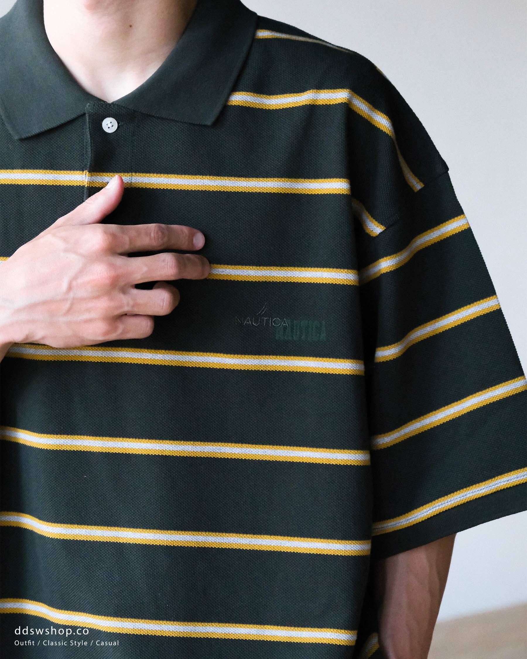 "代購" NAUTICA Border Polo Shirt 撞色條紋POLO衫