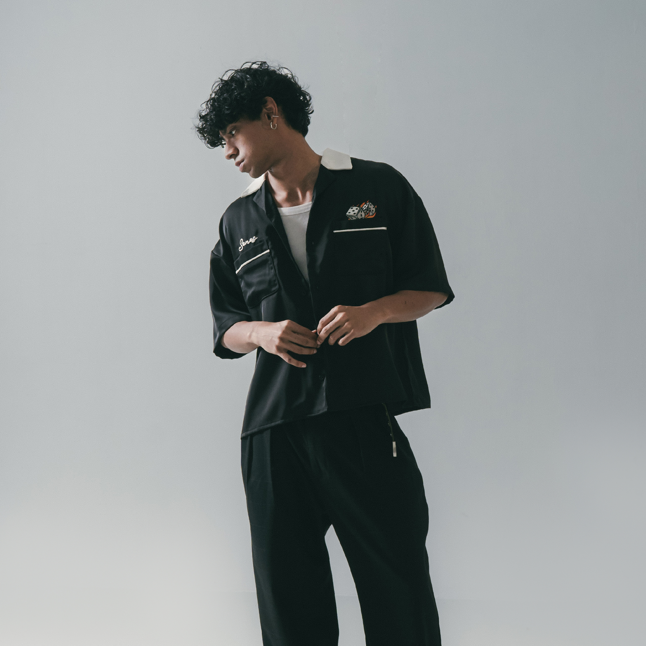 SENSE Fire Dice Bowling Shirt [M25-12]