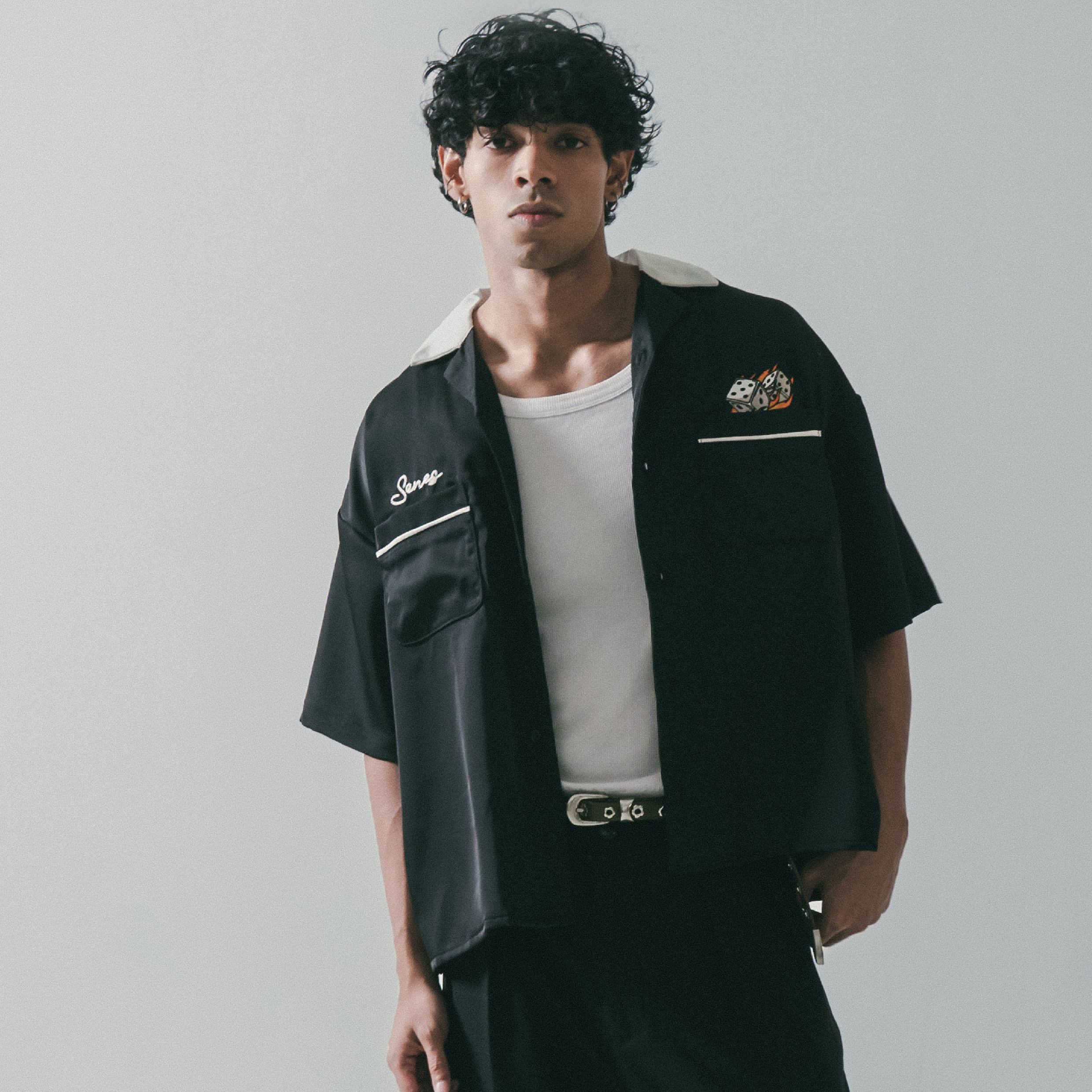 SENSE Fire Dice Bowling Shirt [M25-12]