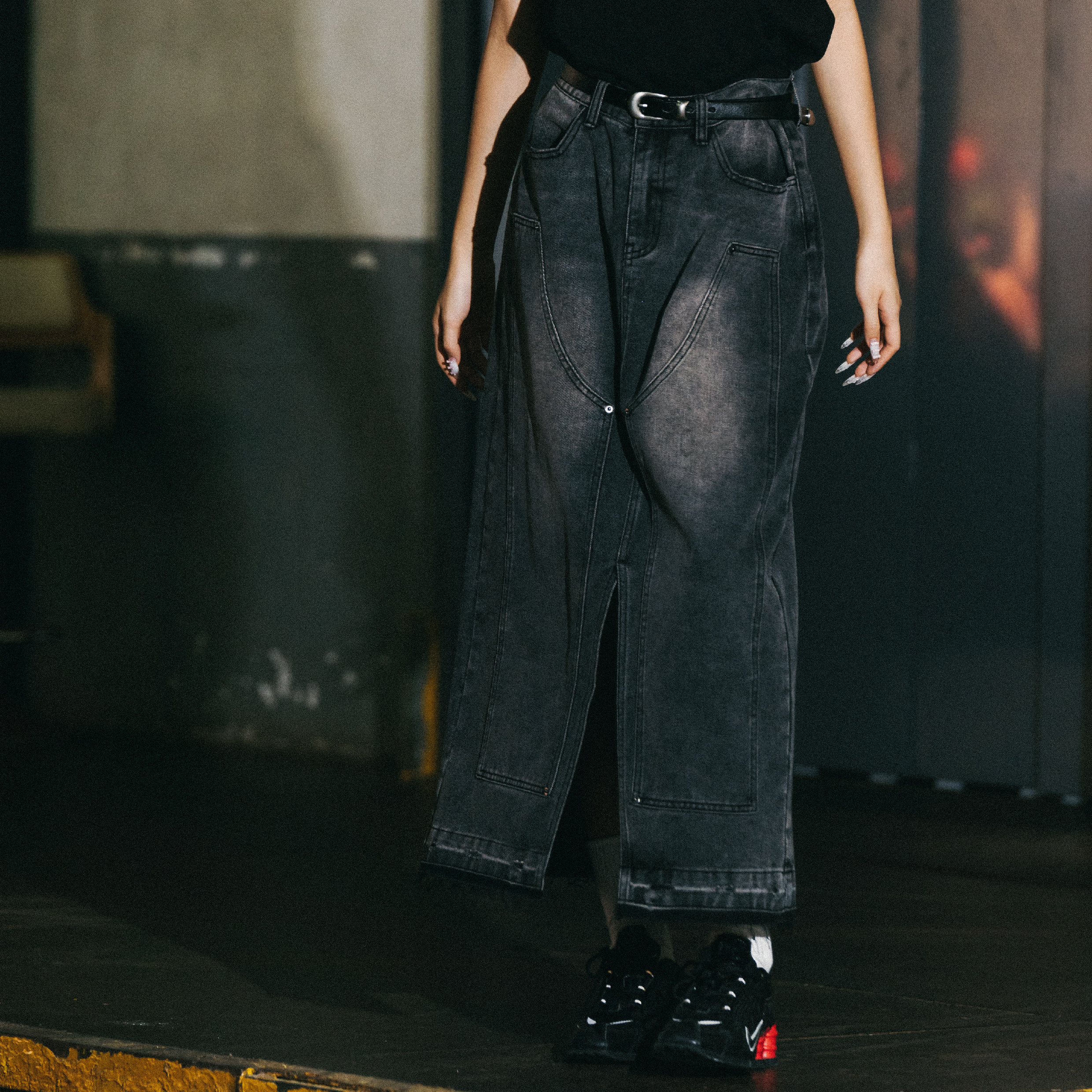 SENSE Double Knee Denim Full Skirts [L24-24]