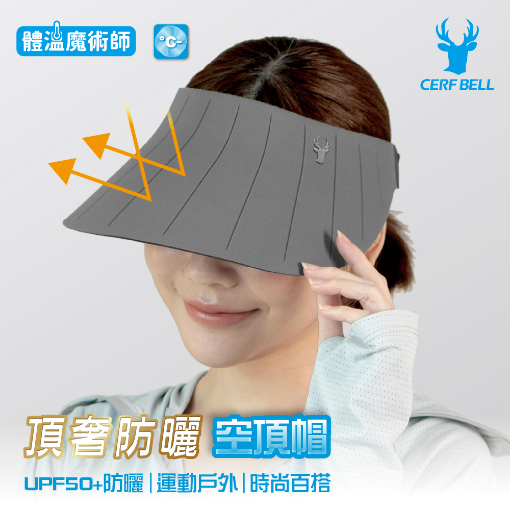【肌涼】AIR SHADE｜直紋硬核防曬空頂帽丨7GH0137